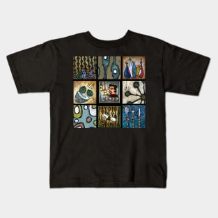 Hipster Beatnik Patchwork Kids T-Shirt